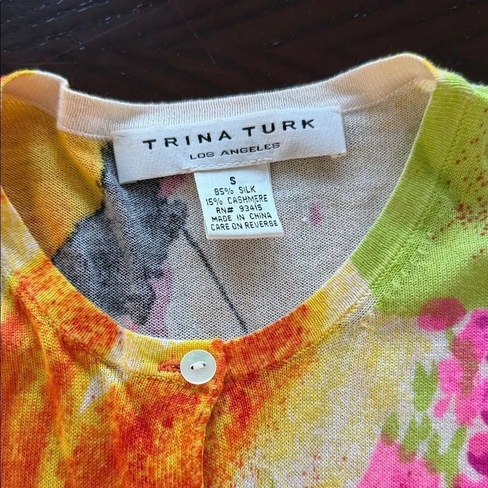 Trina Turk Kids Floral Button Down Shirt - Pink, Orange, Yellow